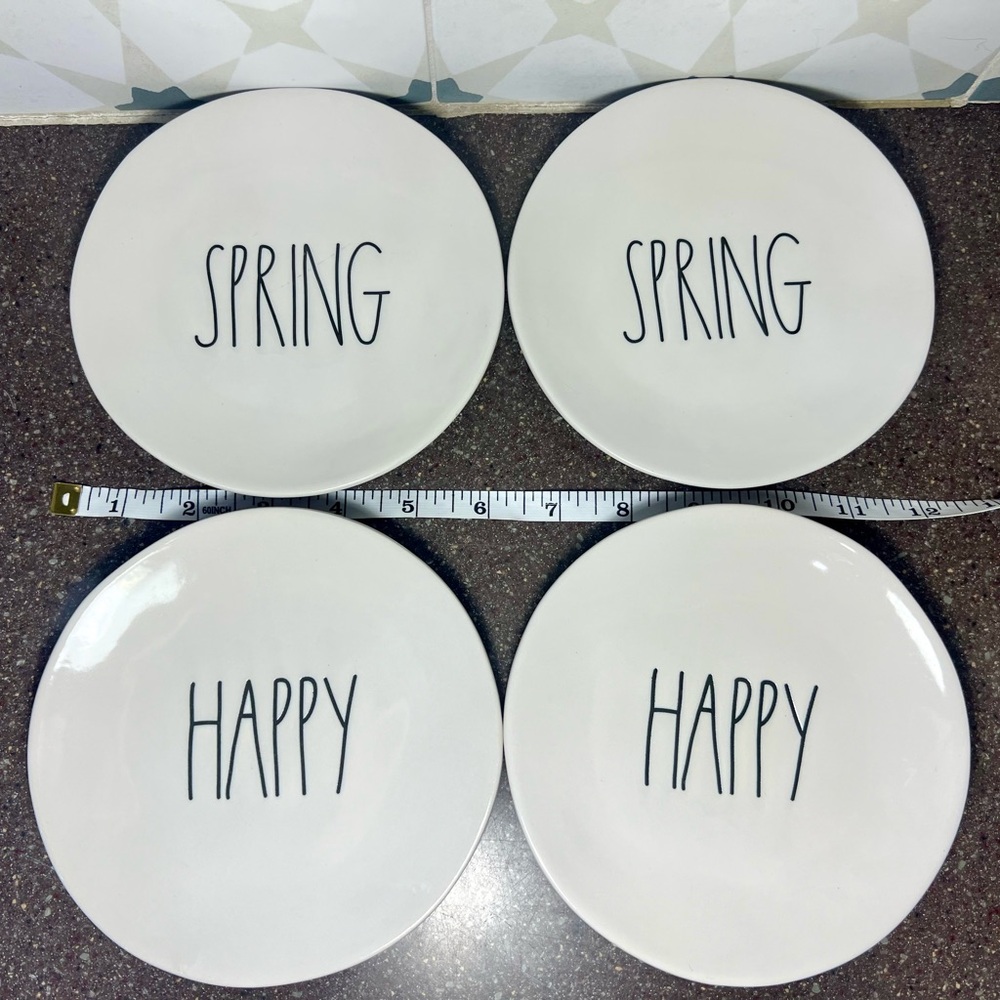 Rae Dunn Tea Plate Set